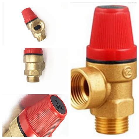 1/2" Male - Female Water Heater Pressure Relief Valve 3 5 6 8 Bar Hot ...