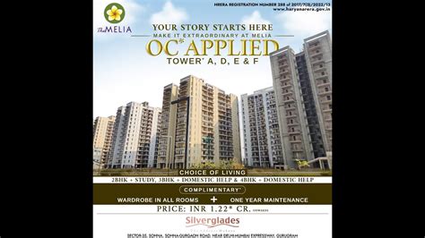 Silverglades Melia Sohna Gurgaon OC Applied Readyto Move Flats