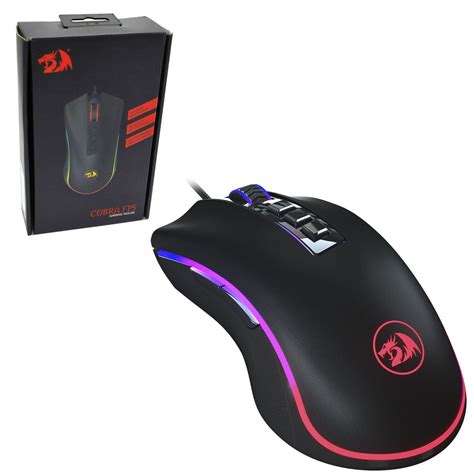 Mouse King Cobra Redragon Rgb 24000 Dpi M711 Fps Pixart 3360 7 Botões