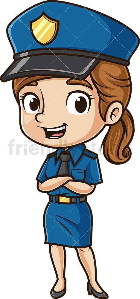 Female Police Officer Cartoon