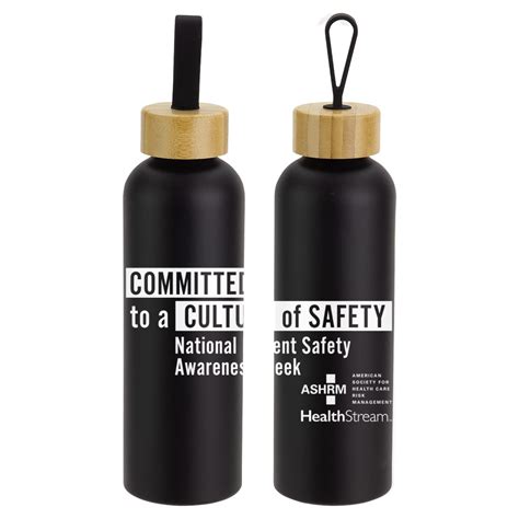 National Patient Safety Awareness Week Aluminum Bottle W Bamboo Lid