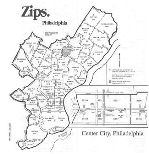 Philadelphia Zip Code Map