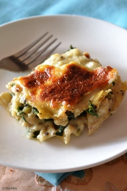 Spinach And Mushroom Lasagna Veg Bowl