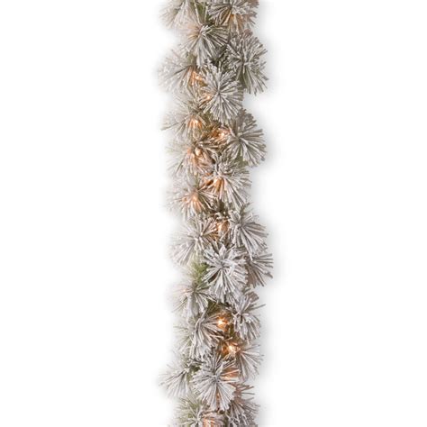 National Tree Company Pre Lit Xmas Indoor Decor Glittery Bristle Pine