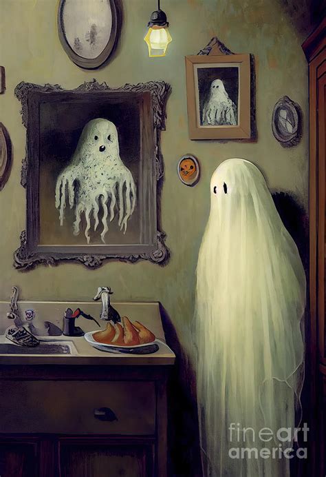 Ghost In The Kitchen Painting By N Akkash Pixels