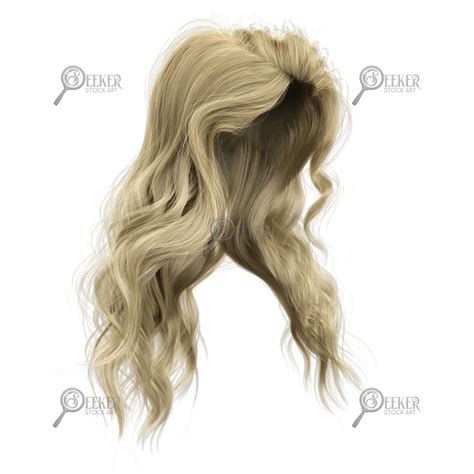 Arabella Long Wavy Hair Blonde Side View 1 | Seeker Stock Art