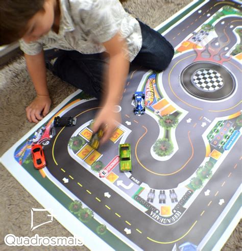 Cidade Hot Wheels Posto De Gasolina Tapete Mega Pista G R Em Mercado Livre