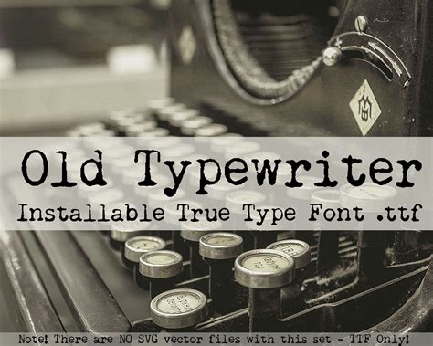 Retro Typewriter Font, Old Typewriter Font,installable True Type Font ...