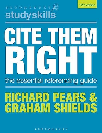 Cite Them Right The Essential Referencing Guide 12th Edition