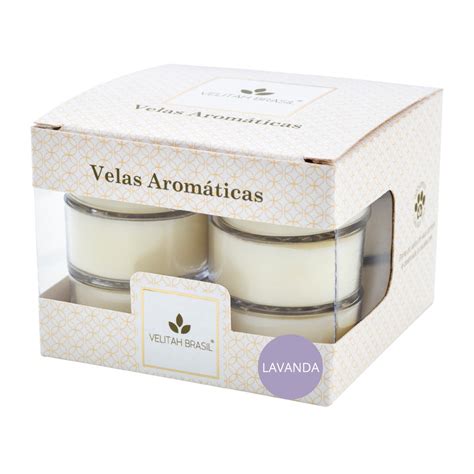 Vela Aromática Lavanda C 12 Mini Velas Aromatizadas Escorrega o Preço