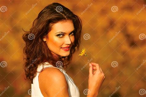 Happy Woman Enjoying Nature Stock Image Image Of Happiness Nature