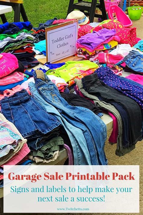 Printable Garage Sale Kit Twitchetts