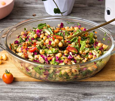 Healthy Chickpeas Salad High Protein Plant Based