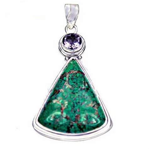 Amethyst Turquoise Gemstone 925 Silver Pendant Gemstone Silver Pendant