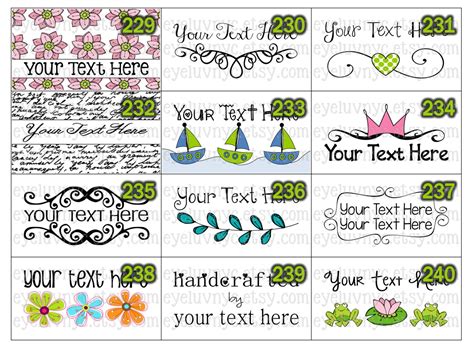 Custom Printed Fabric Labels Design 203 - Etsy