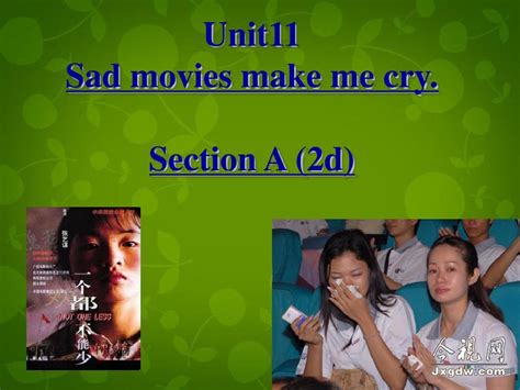 九年级英语全册 Unit 11 Sad Movies Make Me Cry Section A2d课件 新版人教新目标版word