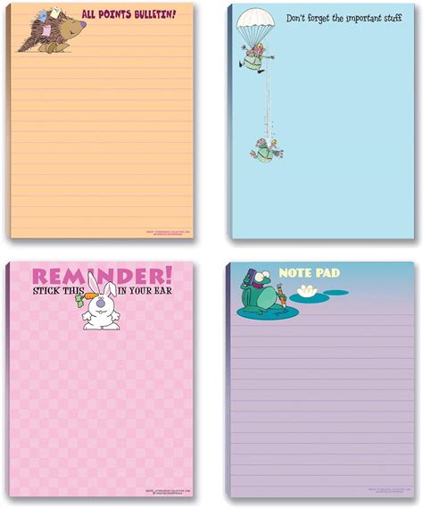 Funny Notepad Assorted Pack Small T Idea 4 Funny