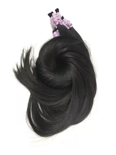 Cabelo Humano Liso Virgem Indiano Semi Limpo 70cm 100grs