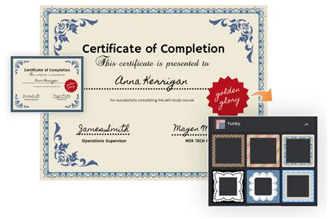 Free Custom Certificate Of Completion Templates For Download Fotor