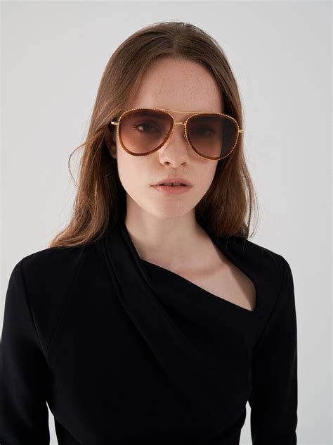 Tortoiseshell Recycled Acetate Gradient Tint Aviator Sunglasses