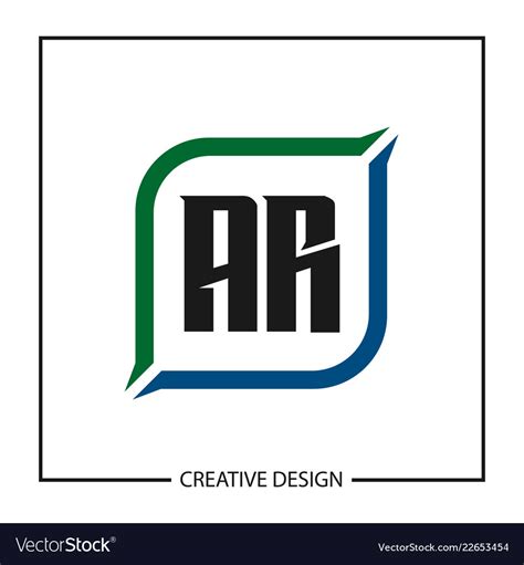 Initial Letter Ar Logo Template Design Royalty Free Vector