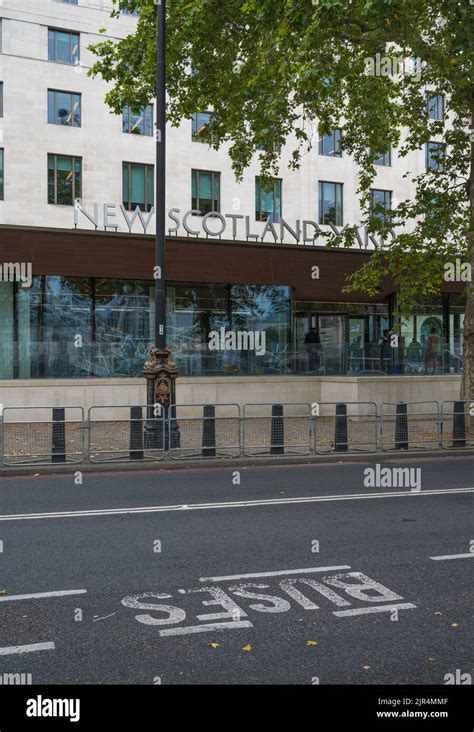 Exterior Of New Scotland Yard Metropolitan Police Headquarters On