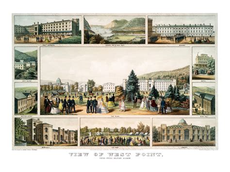 View of West Point, United States Military Academy in 1857 - KNOWOL