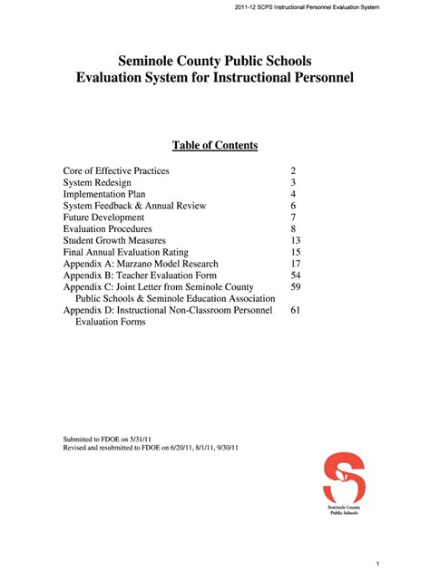 Fillable Online Scps K12 Fl SCPS Teacher Evaluation System Shell Docs