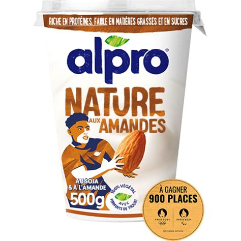 Alpro Dessert V G Tal Soja Nature Aux Amandes G Pas Cher Auchan Fr