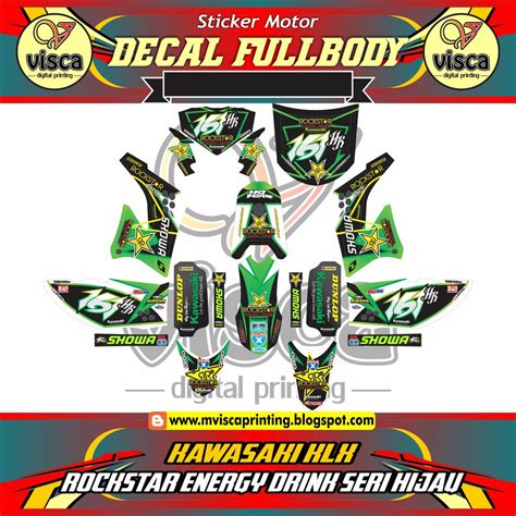 Jual STIKER VARIASI MOTOR KLX DECAL STRIPING FULL BODY KAWASAKI KLX