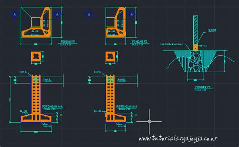 Detail Pondasi Footplat Dwg - IMAGESEE