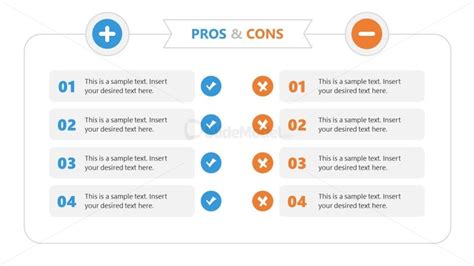 Customizable Pros And Cons Ppt Template Slidemodel