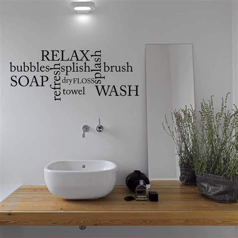 Bathroom Word Cloud Wall Sticker Bathroom Wall Decals Bathroom Wall