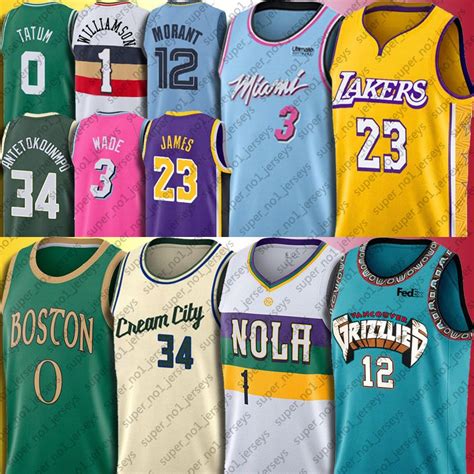 Acheter Ja Morant Jersey 1 Zion Nola Williamson Jerseys Buck Giannis 34