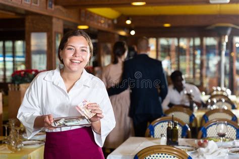 Portrait of Waiter Holding Good Tips Stock Photo - Image of waiter ...