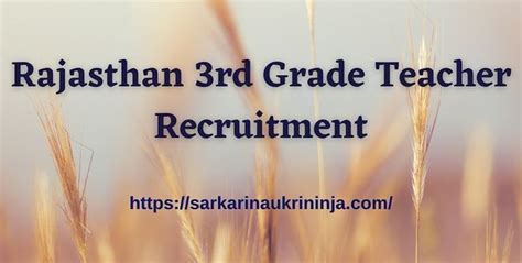 Rajasthan Rd Grade Teacher Recruitment Online Form Flickr