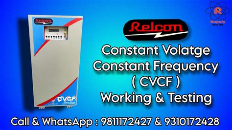 Relcon Cvcf Constant Voltage Constant Frequency With Ah Battery Box