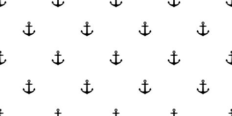 Anchor Seamless Pattern Vector Boat Helm Pirate Nautical Maritime