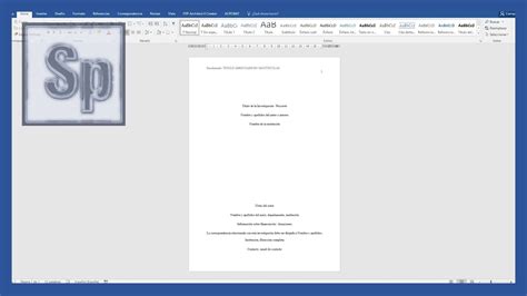Word Portada Según Normas 6ta Edición Sexta Edición Normas Apa