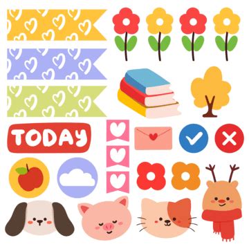 Stickers For Journaling PNG Vector PSD And Clipart With Transparent