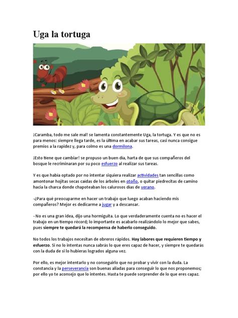 Uga La Tortuga Cuento Infantil Pdf