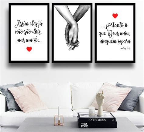 Kit Quadros Casal Personalizado Decora O Frases Molduras