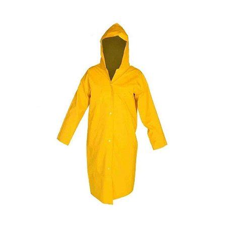 Capa De Chuva Pvc Amarelo Forrado Tamanho G BHZ EPI