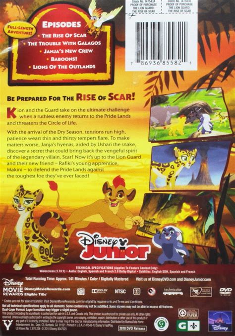 The Lion Guard The Rise Of Scar Dvd Poh Kim Video Atelier Yuwaciaojp