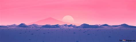 Pink sky 4K wallpaper download