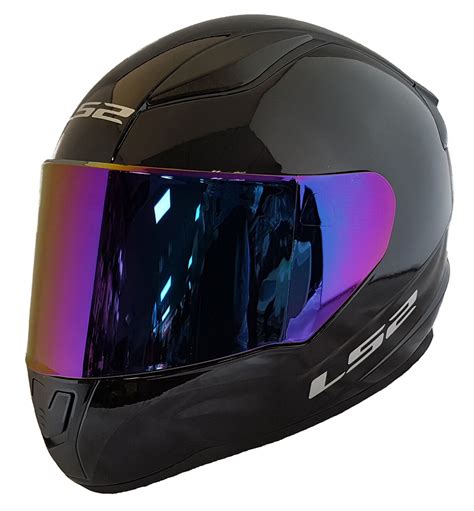 Ls Ff Rapid Full Face Motorcycle Helmet Gloss Black Purple Iridium