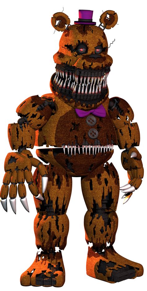 Nightmare Fredbear V2 3d Model Fnaf Blender By Trawert On Deviantart