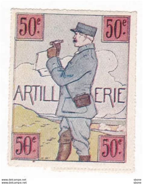 VIGNETTE MILITAIRE DELANDRE 50ème régiment d artillerie EUR 1 50