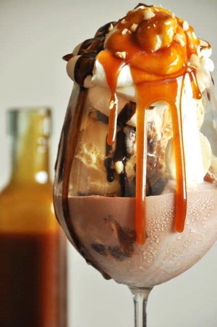 Decadent Ice Cream Sundae With Bourbon Caramel Sauce