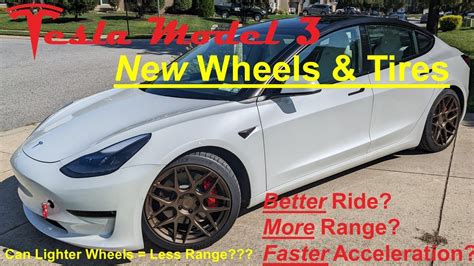 New Wheels And Tires On The Tesla Model Performance Youtube